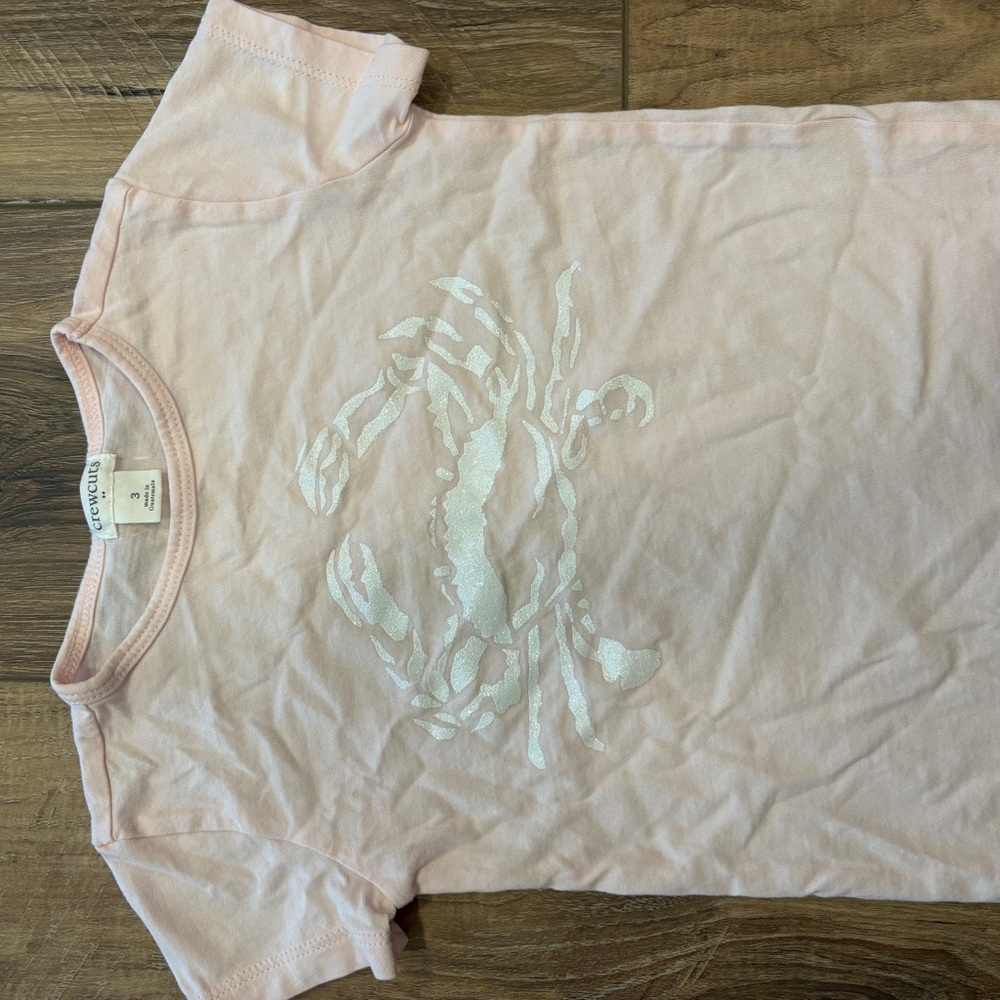 Crewcuts Light Pink Crab Graphic Tee